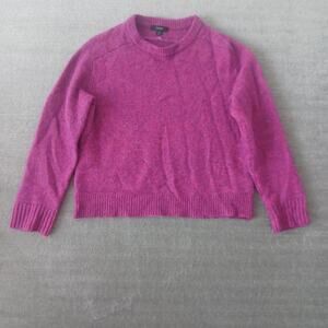 J Crew Sweater Women S Purple Wool Blend Casual Crew Minimalist Clean Girl
